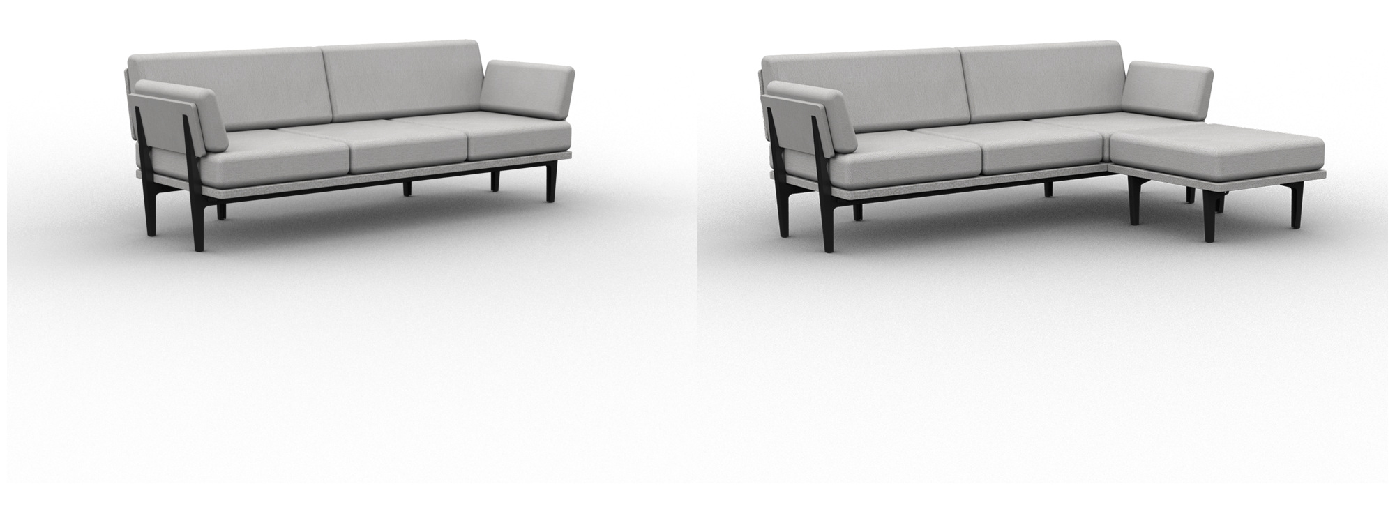 Floyd Sofa 2.0 Three-Seater + Ottoman official product imagery