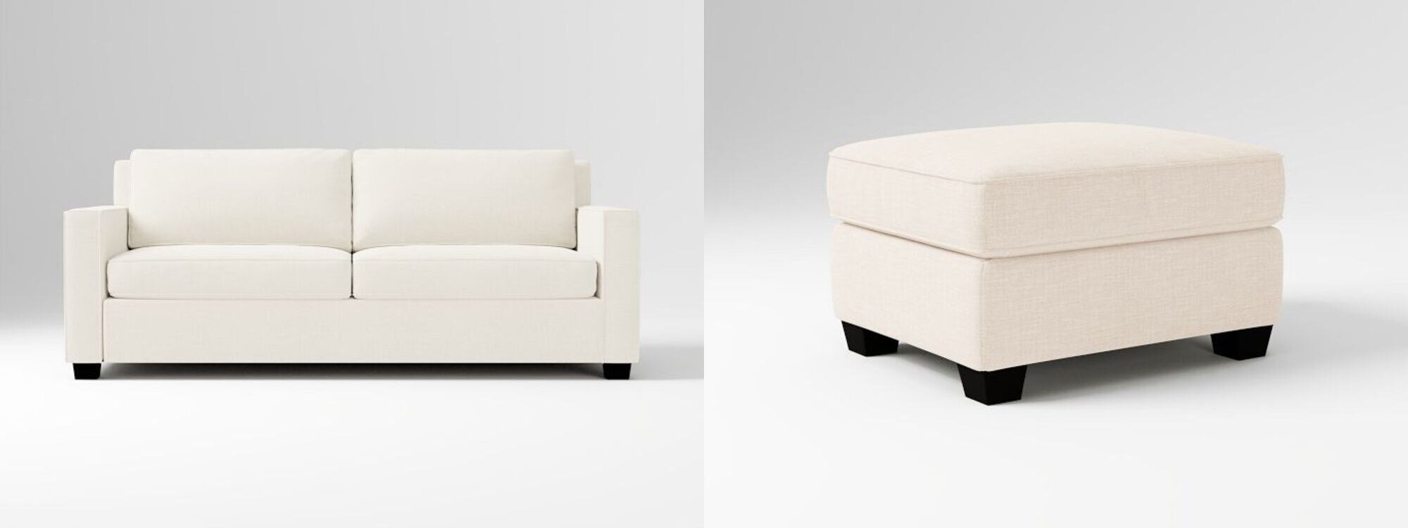 West Elm Henry 86″ Sofa + Ottoman official product imagery