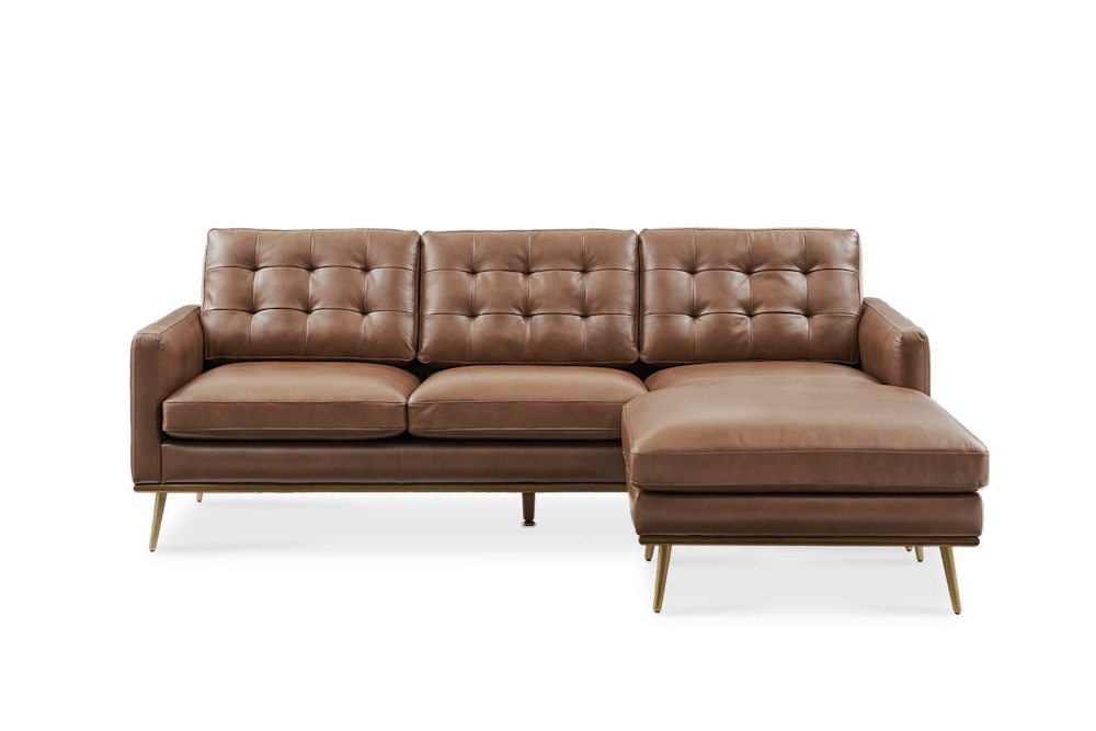 Castlery Isaac Leather Reversible Sectional