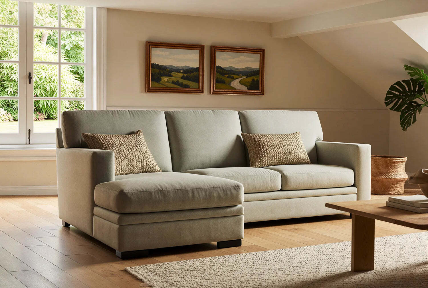 What A Room Lexi High Back Sofa Chaise