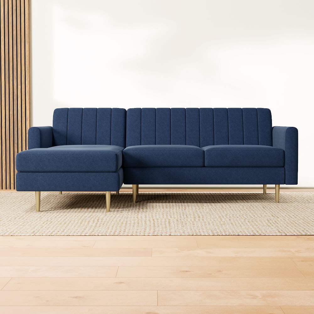 West Elm Olive 2-Piece Chaise Sectional